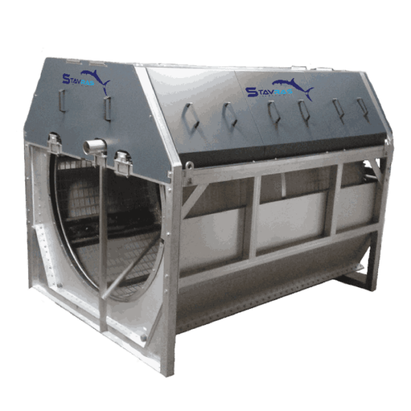 StavRas Aquatic Solutions - equipment for aquaculture-SENECT DRUM FILTER HALF-OPEN FRAME
